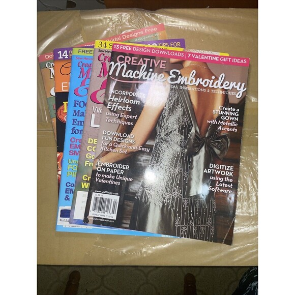 5 Bulk Creative Machine Embroidery Magazine Lot Of 5 Inspirations & Techniques - Picture 1 of 7